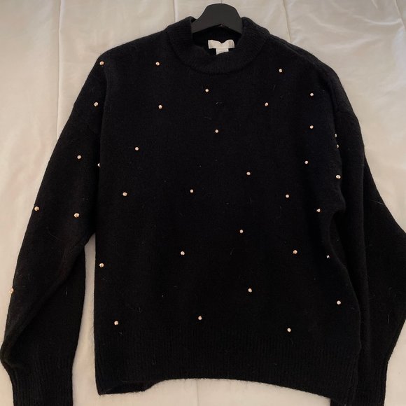 Studded Black Sweater - Picture 2 of 3